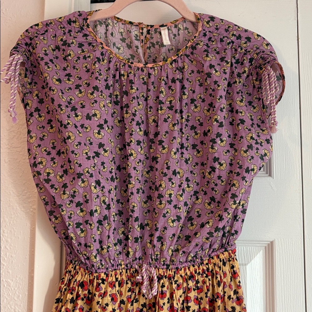 Zimmermann Girls Floral Dress in Purple and Yellow - Picture 4 of 9